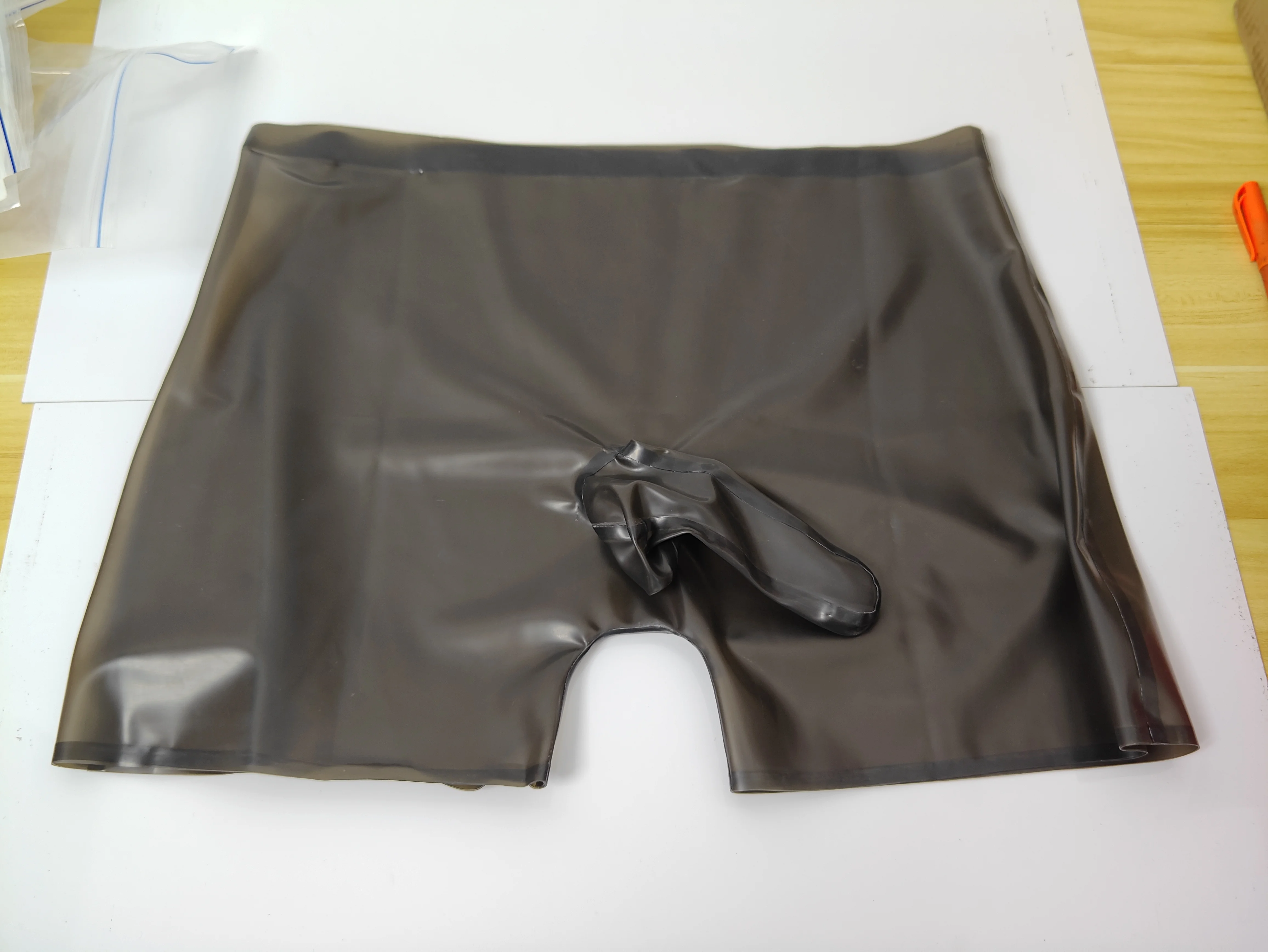 Latex Panties Sexy Men Underwear Rubber Underpants Fetish Male Short Pants Boxer (No Zip)