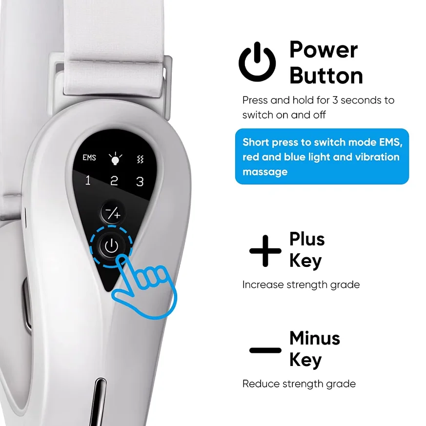 3 in 1 Double Chin Remover Machine Electric V Shaped Facial Beauty Device Microcurrent Red Blue Photon Face Slimming Instrument