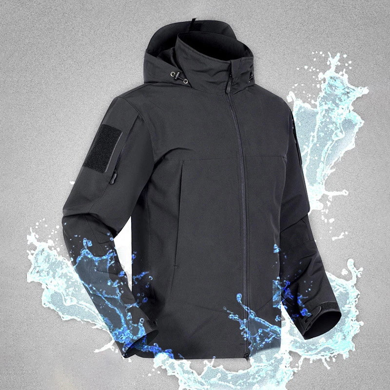 Waterproof Concealed Hooded Jacket Hunting Fishing Clothes