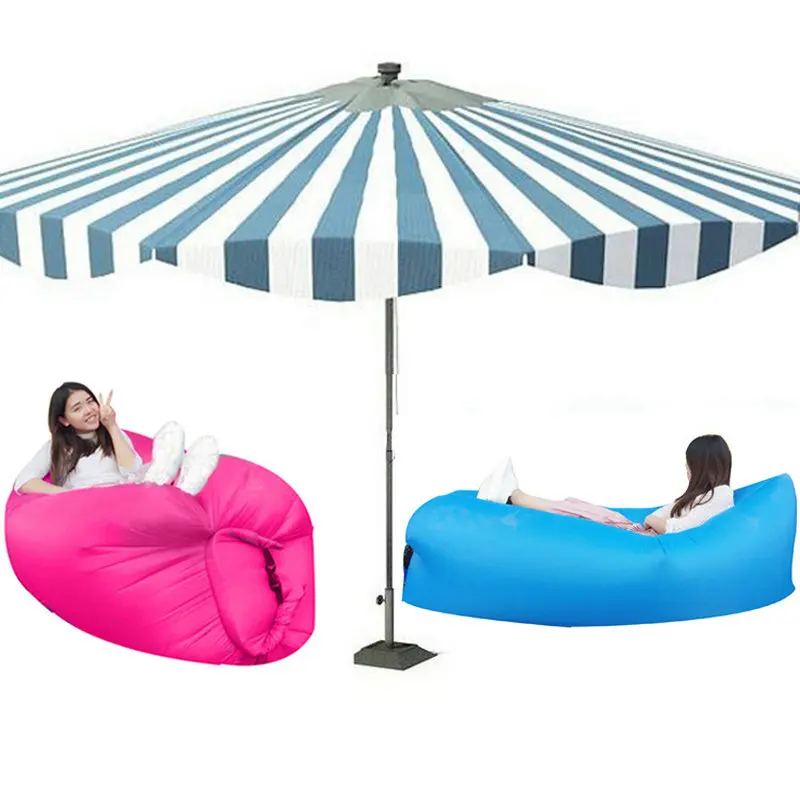 Inflatable Sofa Cushion Camping Air Tent Bed Sleeping Bag Lazy Beach Air Mattress Folding Lounger Chair Garden Outdoor Furniture 5
