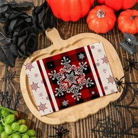 4PCS Christmas Tree Snow Christmas Placemat Winter Placemat Kitchen Dining Decoration 45*30CM 5