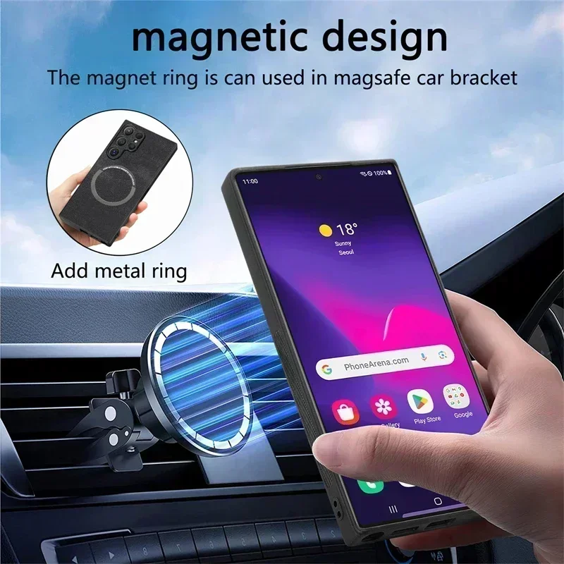 Versatile Magnetic Leather Flip Card Wallet Case with Detachable Design