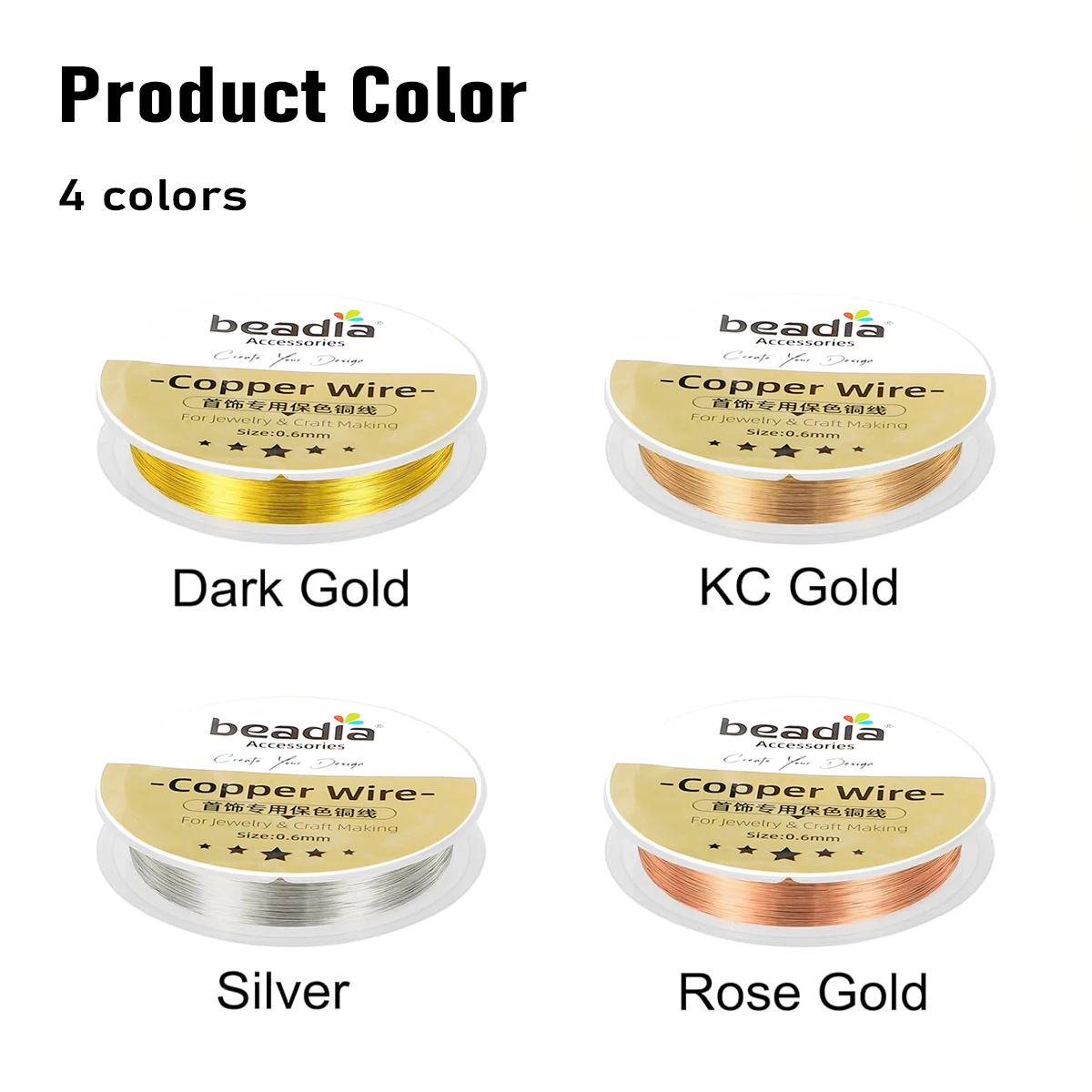 Premium Pure Copper Wire - Long-Lasting Color, Anti-Corrosion, High Flexibility for Jewelry Crafting and Beading