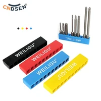 10/12 Holes Hex Shank Screwdriver Bit Holder Plastic Screwdriver Head Storage Drill Bit Stand Tools Accessories 1