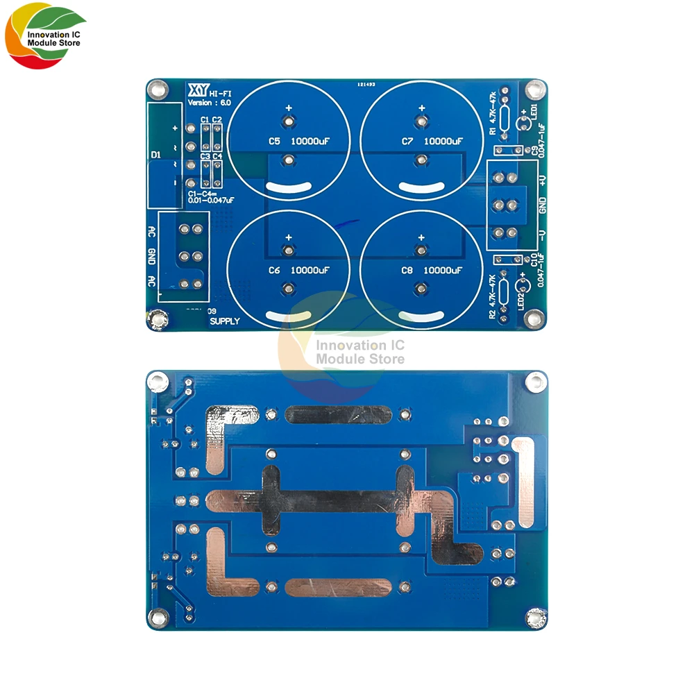 Scheda Di Potenza Del Filtro Raddrizzatore Bi-Amp Pcb Scheda Vuota Scheda Di Alimentazione A Doppia Potenza Di Grande Capacità Scheda Di Potenza Del F