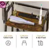 3-Tier Bathroom Organizer with Charging Station USB Ports and Hair Dryer Holder Multi-Functional Storage Shelf Home Use 3