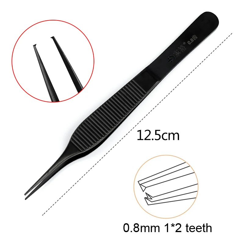 Beauty Plastic Surgical Tool Edison scorpion double eyelid surgery tool plastic tweezers fine stainless steel instrument straight hook Tissue Forceps