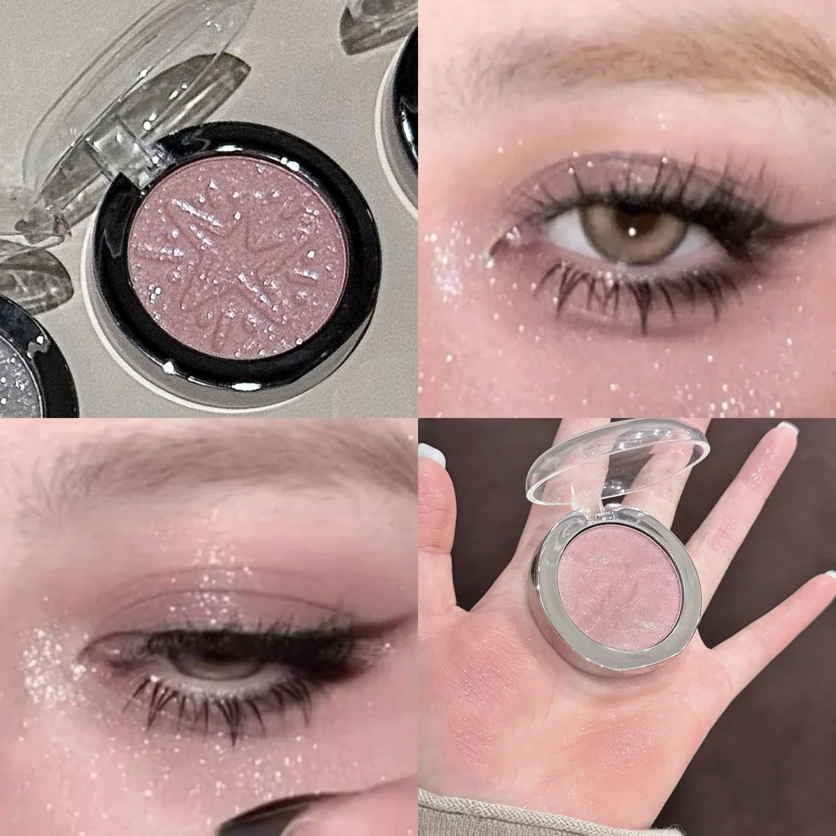 Radiant Pink Glitter Shimmer Eyeshadow Highlighter