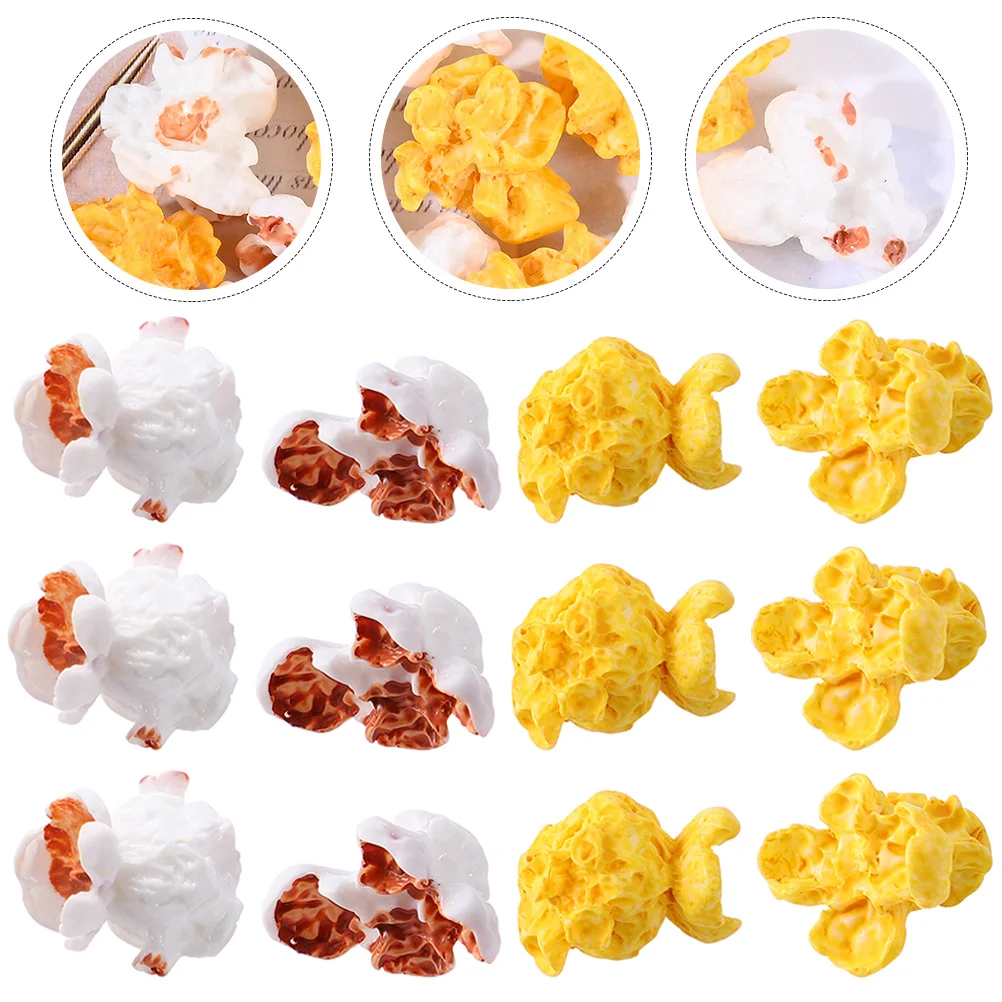 

50 Pcs Popcorn Artificial Figurine Mini House Accessory Decoration Statue Home Creative Child