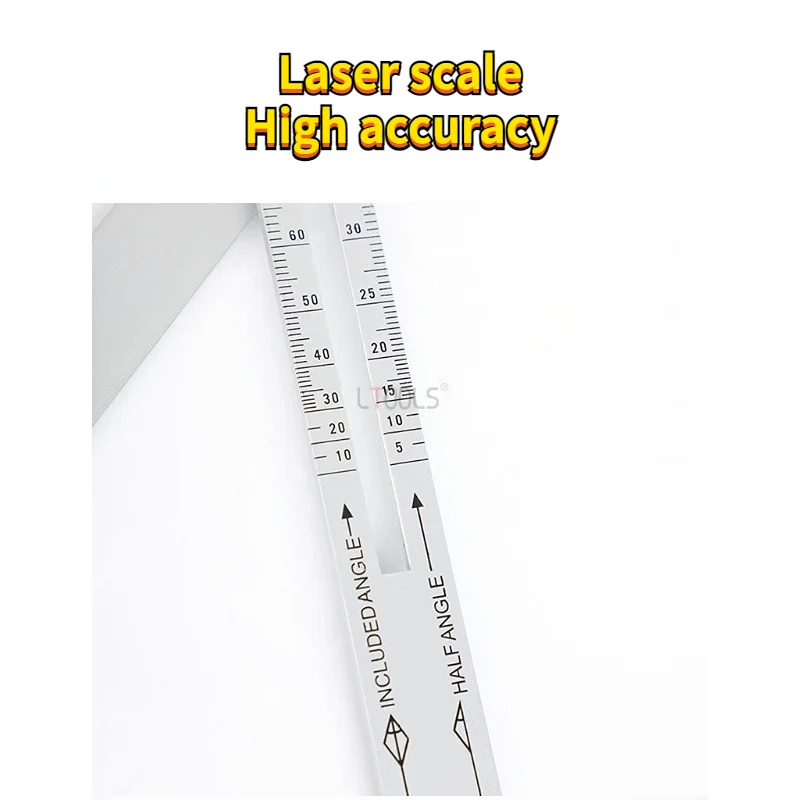 Woodworking Aluminum Protractor Diagonal Ruler with Clear Scale Corner Angle Finder Square Carpenter Building Measuring Tools 3