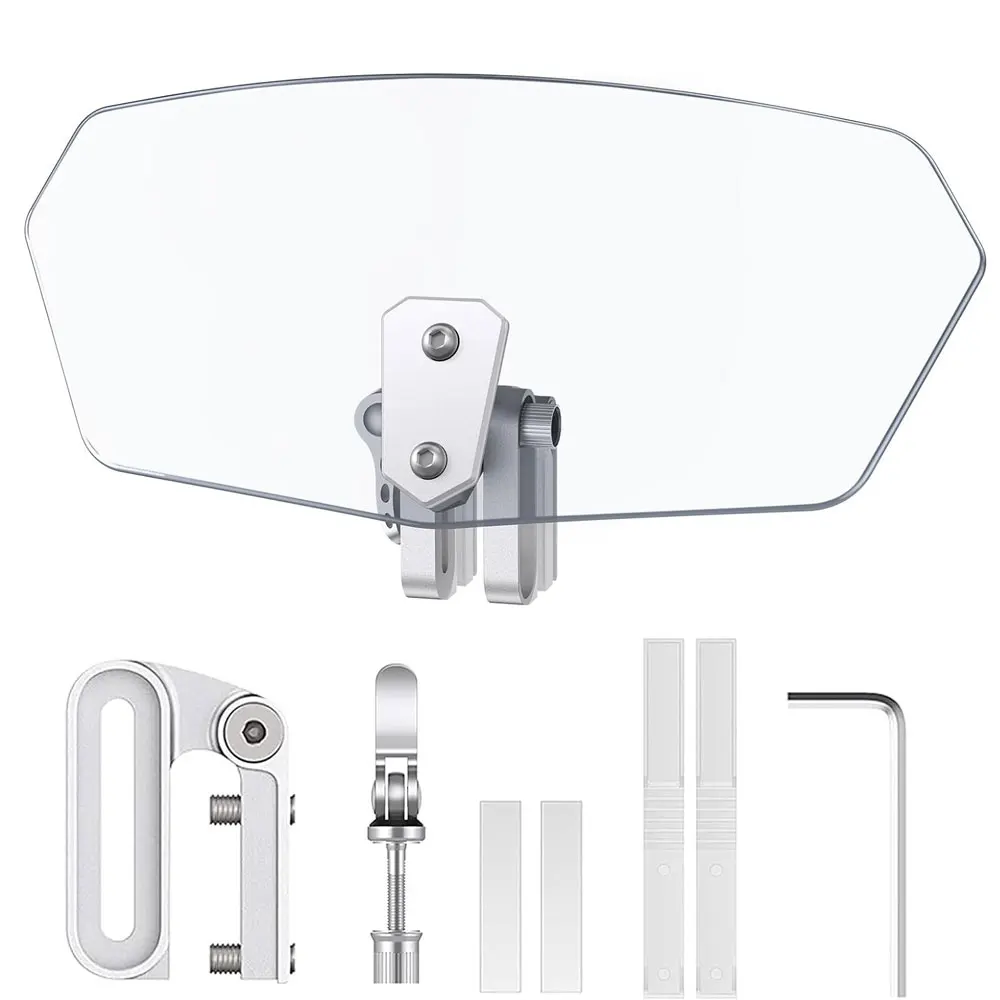Universal Motorcycle Windshield Extension Adjustable Spoiler Clamp-On  Deflector Suitable For All Motorcycle Models
