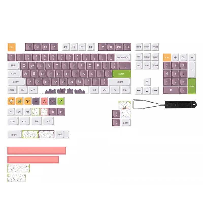 

40GE толстые колпачки для клавиш PBT Dye-SUB XDA, выражение колпачка для клавиш с 134 кнопками для 61/68/75/84/98