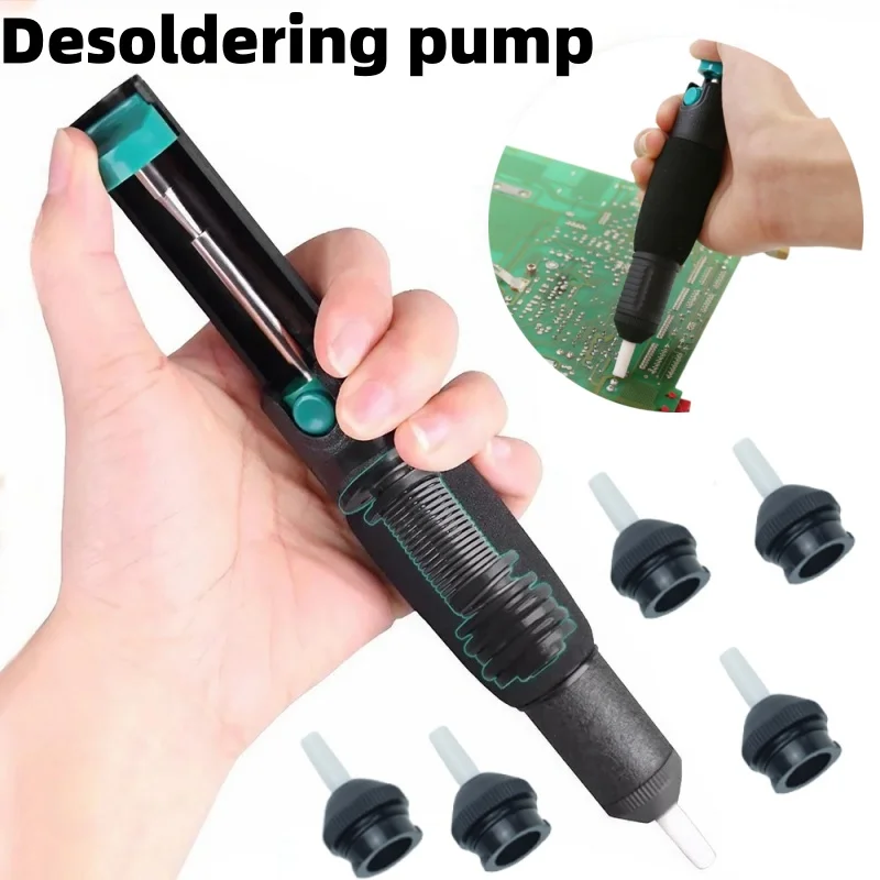 Welding Powerful Desoldering Gun Solder Braid Desoldering Vacuum Pump Solder Remover Tool Anti-skid Handle Hand Welding Tools desoldering suction pump soldering iron cleaner desoldering pump solder suction wire desoldering tool electrothermal solder sucker vacuum sucking pen