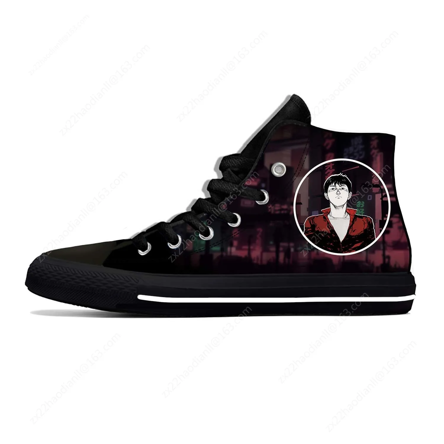 Anime Akira 1988 Lightweight Cloth 3D Print Funny Fashion High Top Canvas Shoes Mens Womens Fashion Casual Breathable Sneakers