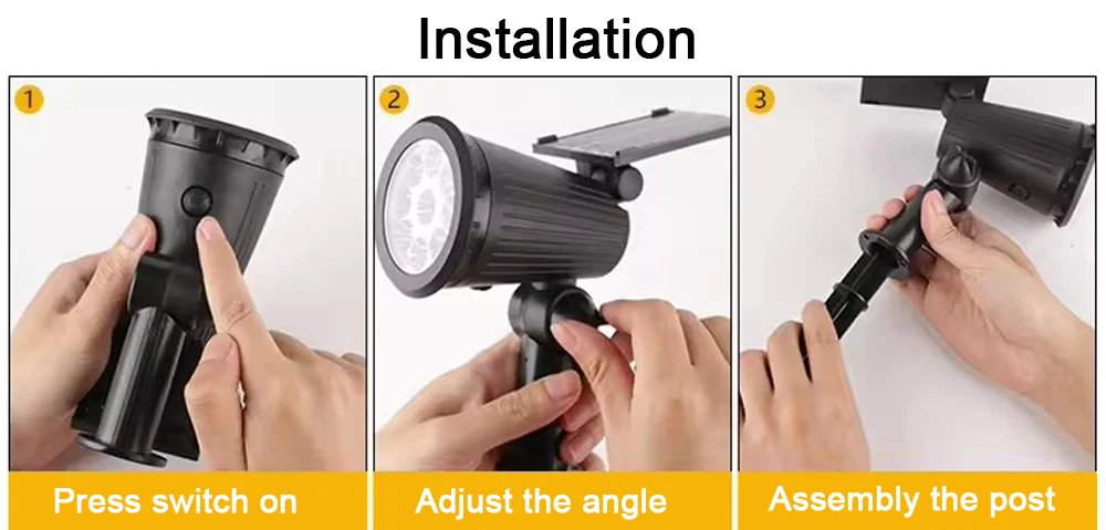 Description Picture 6 of itemLed Solar Lights Outdoor Waterproof Solar Landscape Spotlight for Garden Lawn Yard Walkway