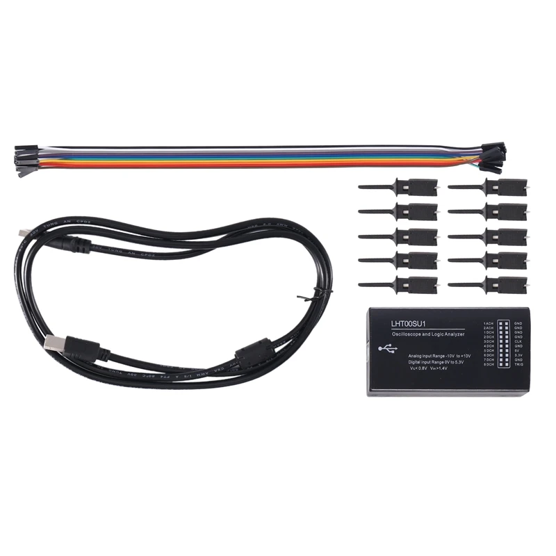 

LHT00SU1 Virtual Oscilloscope Logic Analyzer Black Plastic Logic Analyzer With 16Mhz Max Sampling