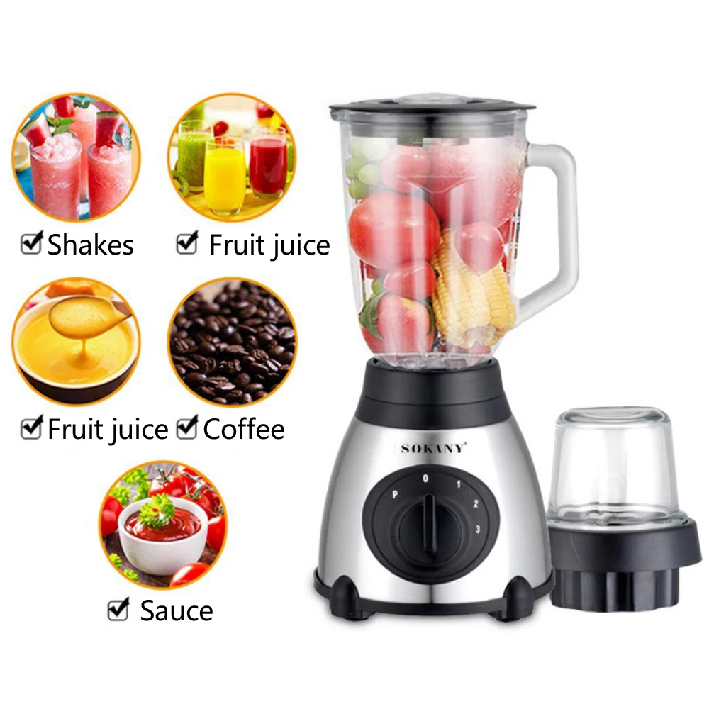 Sokany Plug-in Multifunctional Juicer, Blender, Easy To Operate And Clean, Large Capacity And Powerful 450W Motor 3