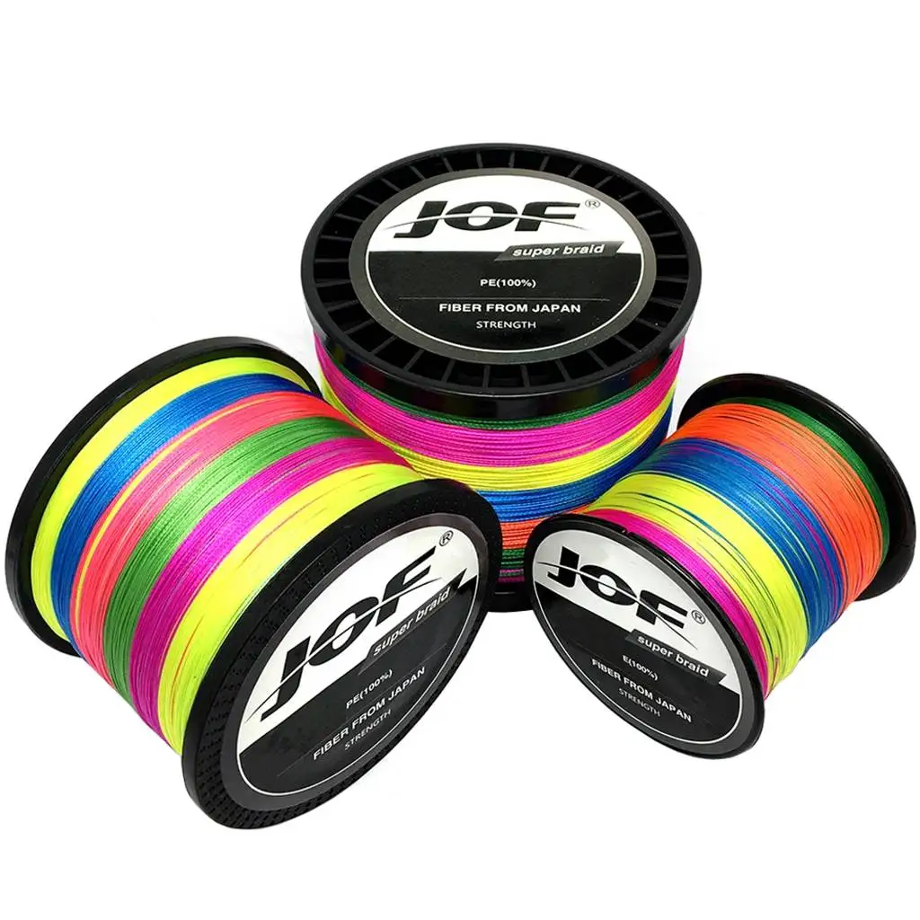 JOF 4x Braided 300M 500M 1000M PE Fishing Line Multifilament Smooth Fishing Line for Fishing Lure Bait Carp Fish 10-80LB 5