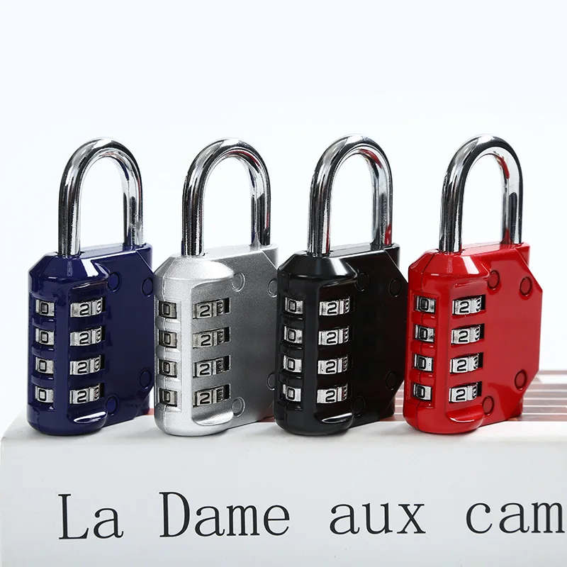 Zinc Alloy Combination Lock Four-digit Padlock Dormitory Cabinet Gym Swimming Pool Toolbox door lock |