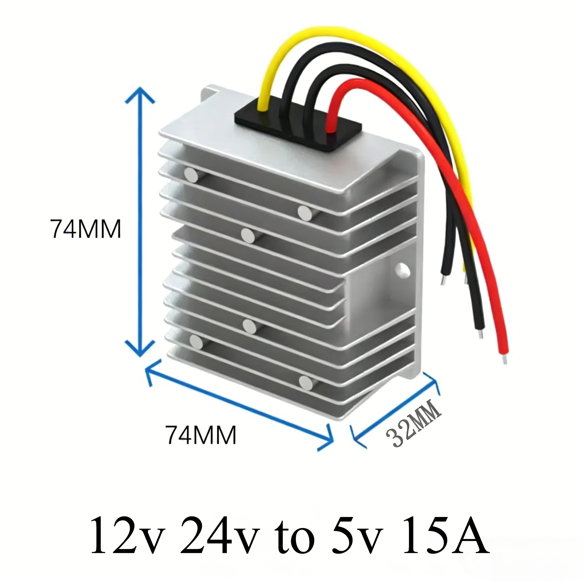 High-Performance Step-Down Voltage Converter — 12V/24V to 5V, 50A-1A Adjustable Buck Power Supply Regulator
