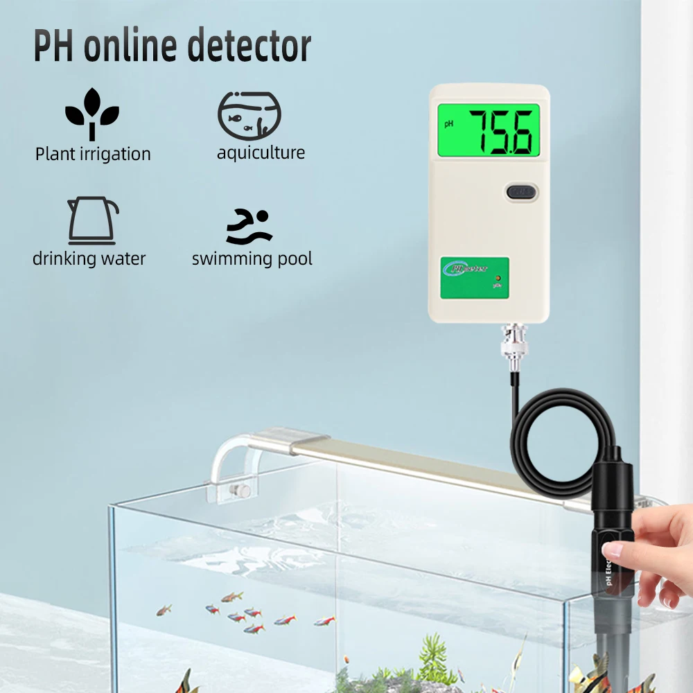 Digital Dispaly PH Meter Water Quality Tester for Drinking Water Aquariums Pools 0-14 PH Electrode Pen Professional Analyzer 3