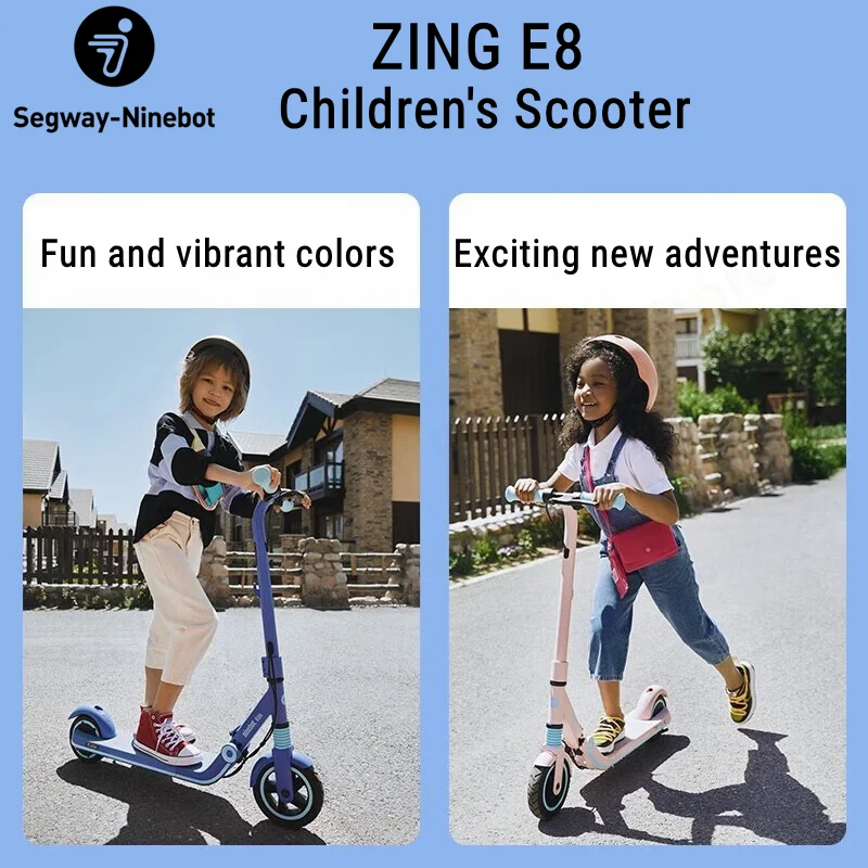 Scooter électrique pliant Ninebot E8 2550mAh 130W pour enfants bleu