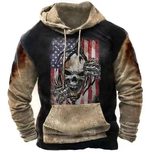 2026 Herren-Kapuzenpullover, Sweatshirt, USA Flagge Grafiken Vintage Tops Männlich Hoody Übergroße Kleidung Pullover Casual Straße Lose Hoodie – Detail 7