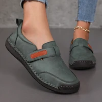 Handmade Leather Women Shoes Casual Comfortable Slip on Loafers Women Leather Shoes Moccasins Walking Shoes Summer Direct Sales - Image 2