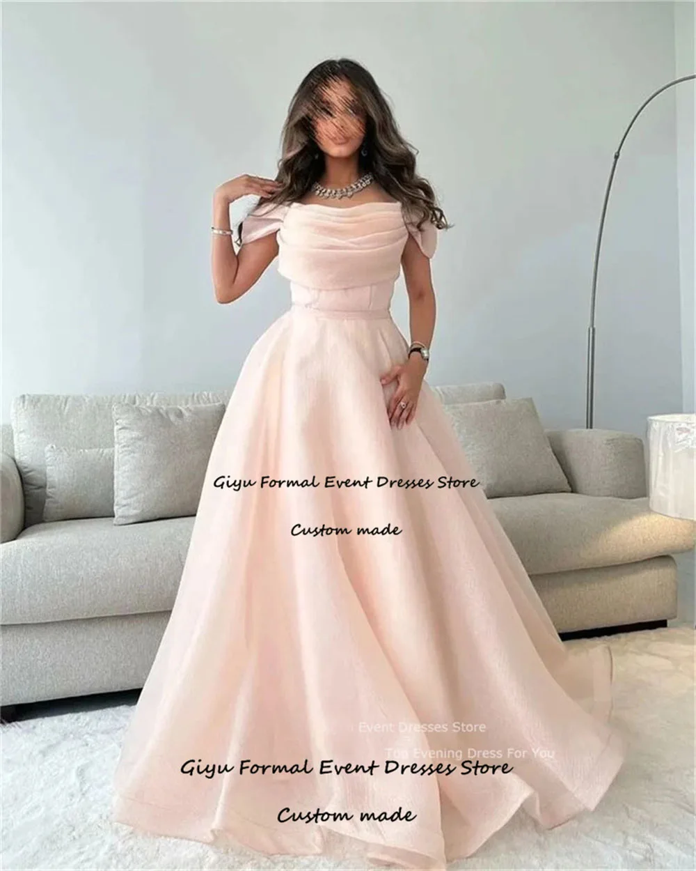 

Женское платье-трапеция до пола Giyu розовая Румяна для выпускного вечера, Длинные вечерние платья, платья Саудовской Аравии для выпускного вечера, 2023