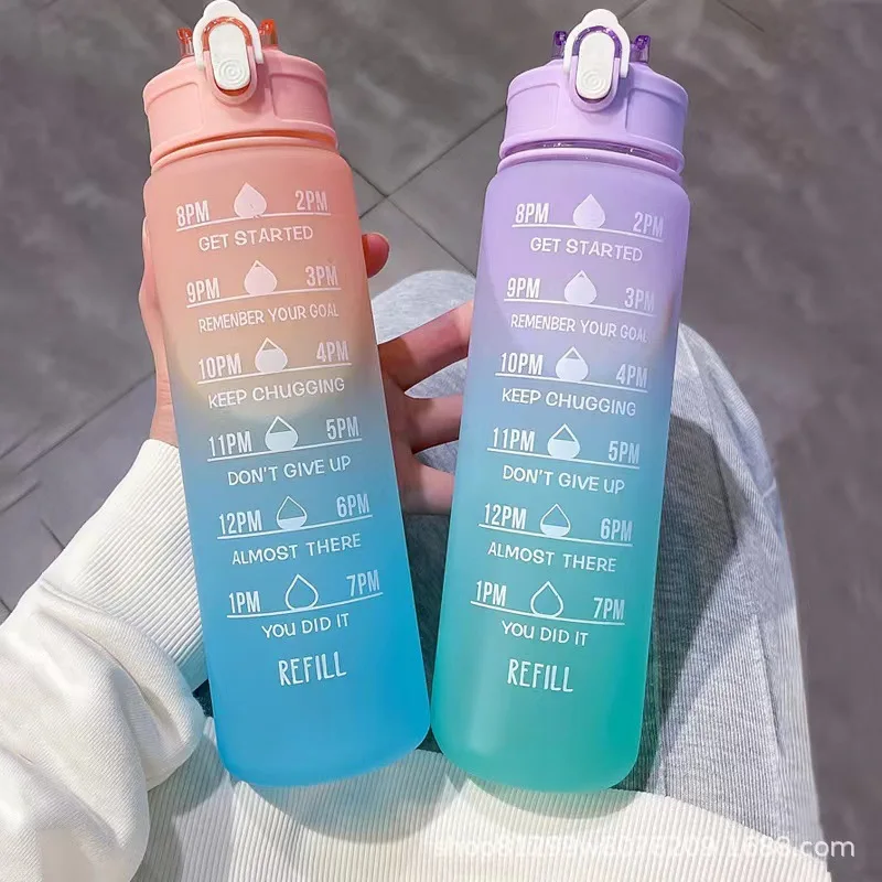 Happy Date 800ml Sports Water Bottle, Leakproof Fitness Drinking