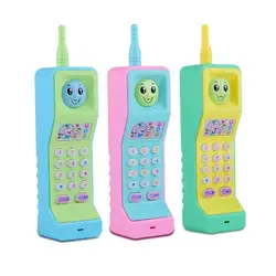 Téléphone portable électronique à lumière colorée pour enfants, jouet éducatif précoce, musique de dessin animé, téléphone portable 