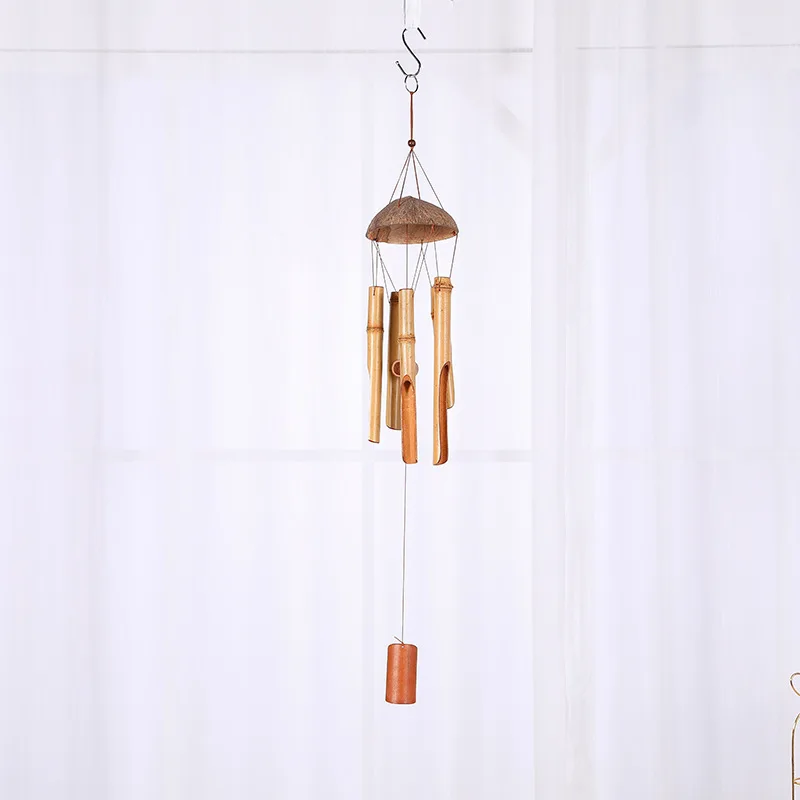 72Centimeter Bamboo Wind Chime Coconut shell Home Doorbell Window Decorations Handicraft Scenic Spot Style