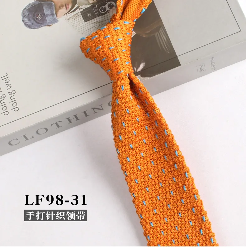 New Trendy British Casual Knitted Ties For Men Narrow Flat 6cm Width Striped Neckties College Boys Shirt Accessories Suit Cravat