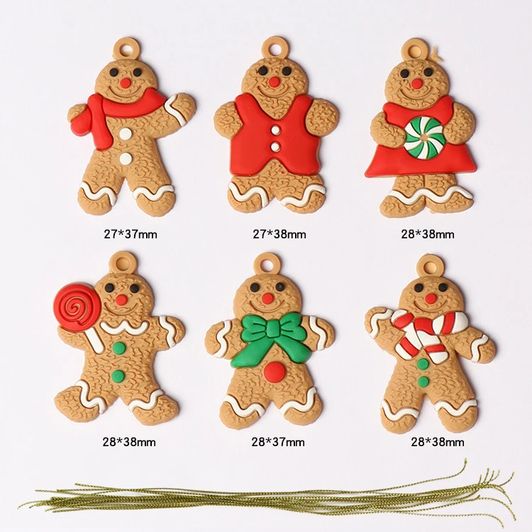 12 decorazioni da appendere all'albero di Natale, ornamenti natalizi a forma di omino di pan di zenzero, ornamenti fai da te per bambole da appendere | Leroy Merlin