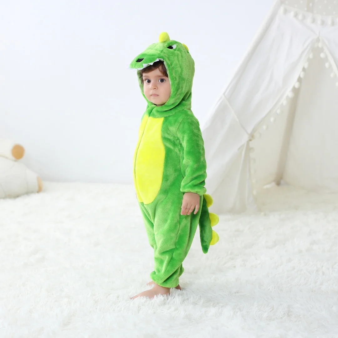 Baby Girls Long-sleeve Onesies Kigurumi Infant Dinosaur Animal Cartoon Romper Newborn Boys Pajamas For Christmas Halloween 6
