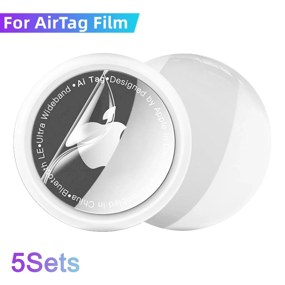 

5 комплектов, Защитная пленка для экрана для Apple Airtag, локатор, трекер, полное покрытие, Прозрачная мягкая Гидрогелевая пленка для Air Tag