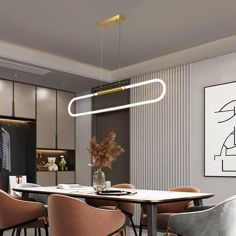 

Minimal LED Chandelier Lighting Home Dining Decor Hanging Lamp Room Kitchen Fixture Restaurant Pendant Lights for Living Room