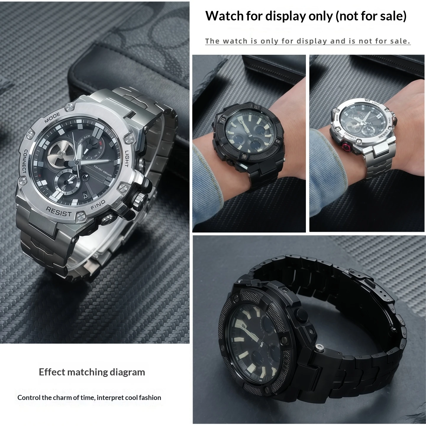 Enhanced Titanium Bracelet for Men's Watch - Lightweight & Waterproof Design