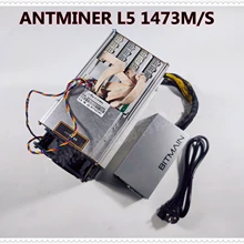 Used ANTMINER L5 1473M with Antminer 1800W PSU scrypt miner LTC Mining Machine 1473M 1425W on wall Better Than ANTMINER L3++