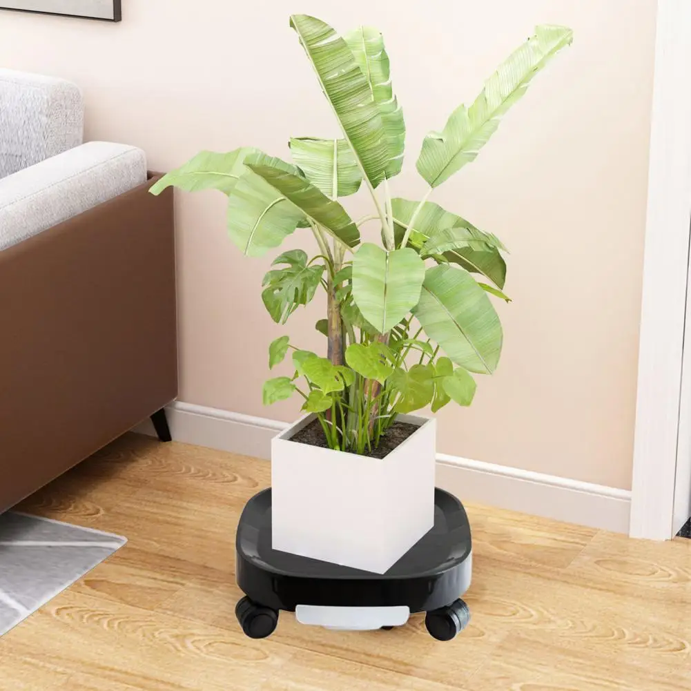 Flower Pot Tray With Roller Wheel Movable Grid Bottom Strong Bearing Waterproof Coating Anti-rot Root Garden Supply plant saucer,plastic plant saucer
