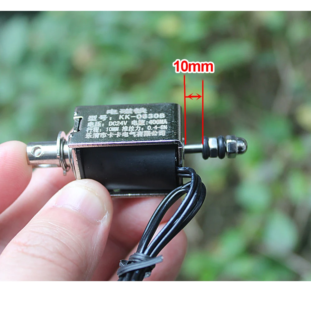 

Mini Electromagnet DC 24V Push-pull Electromagnet 0.4A Current 10mm Stroke Push-pull Force 0.4-8N Door Lock Safe Lock