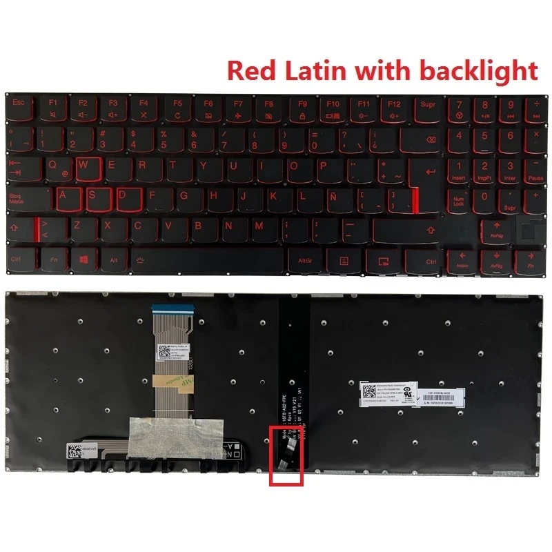 Nuova Tastiera Per Laptop Spagnola/Latina Per Lenovo Legion Y520-15Ikb Y530-15Ich Y540-15Irh Y720-15Ikb Y540-17Irh R720-15Ikb Y7000 Sp/L