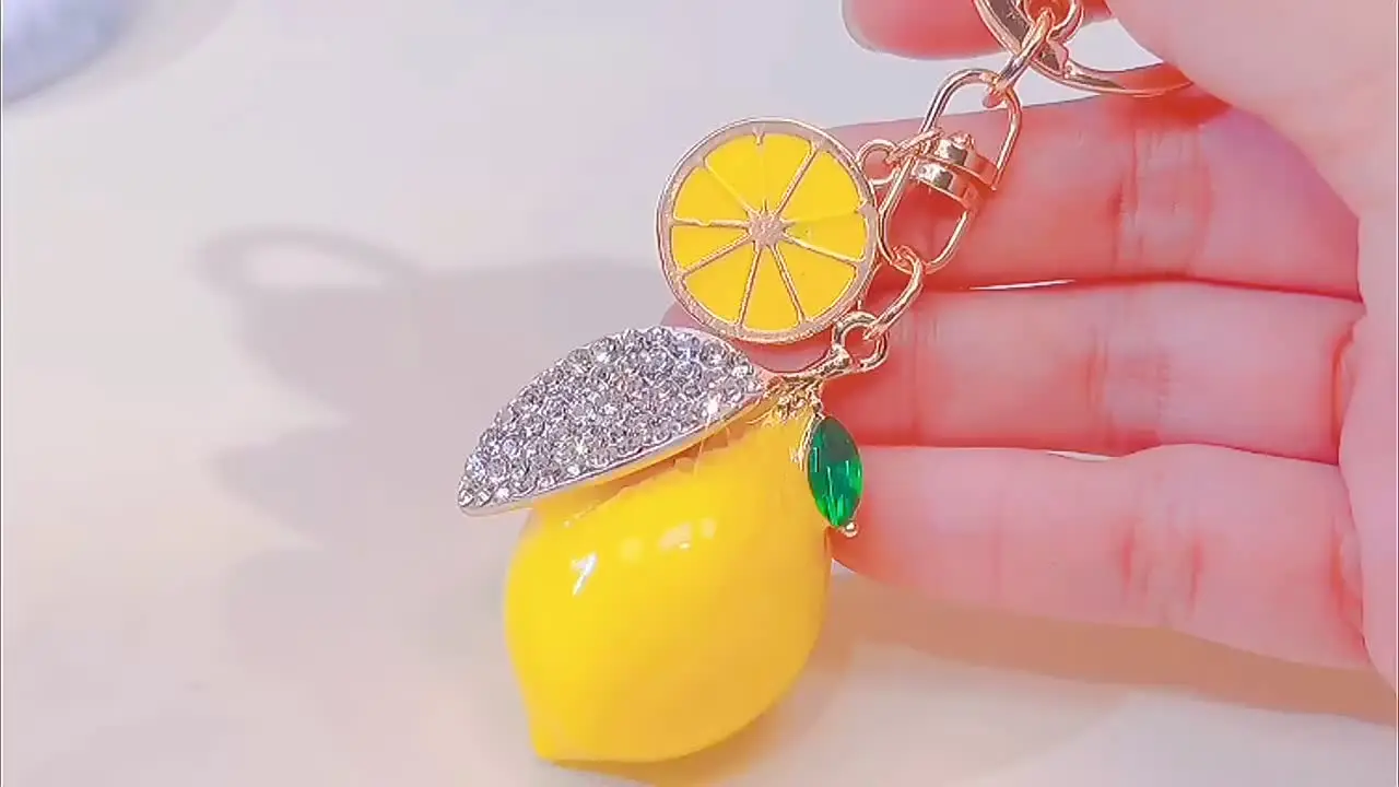 Portachiavi con frutta 3D ciondolo con ciondolo a forma di