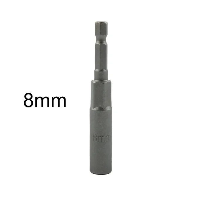 Impact Socket Magnetic Nut Screwdriver 1/4" Hex Key Drill Bit Adapter Drive Socket 5.5/6/7/8/9/10/11/12/13/14/15/16/17/18/19mm 4