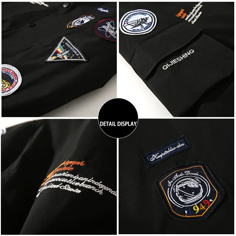 Mens Winter Cotton padded Jackets Bomber Jacket Coats Men's Windbreaker Thick Warm Male Parkas Air Force Baseball Outerwear