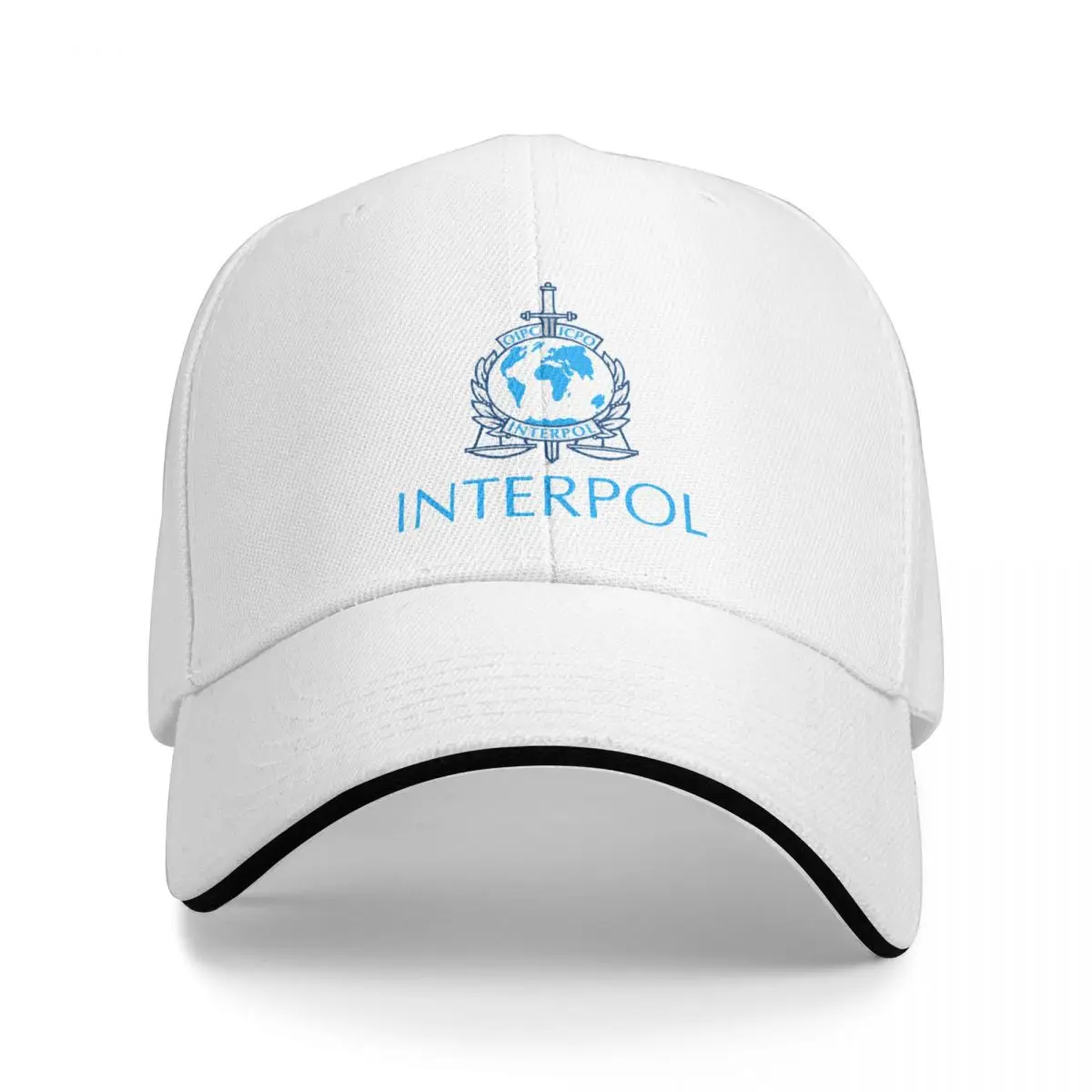 

INTERPOL Cap Baseball Cap Bobble hat icon custom cap men's cap Women's