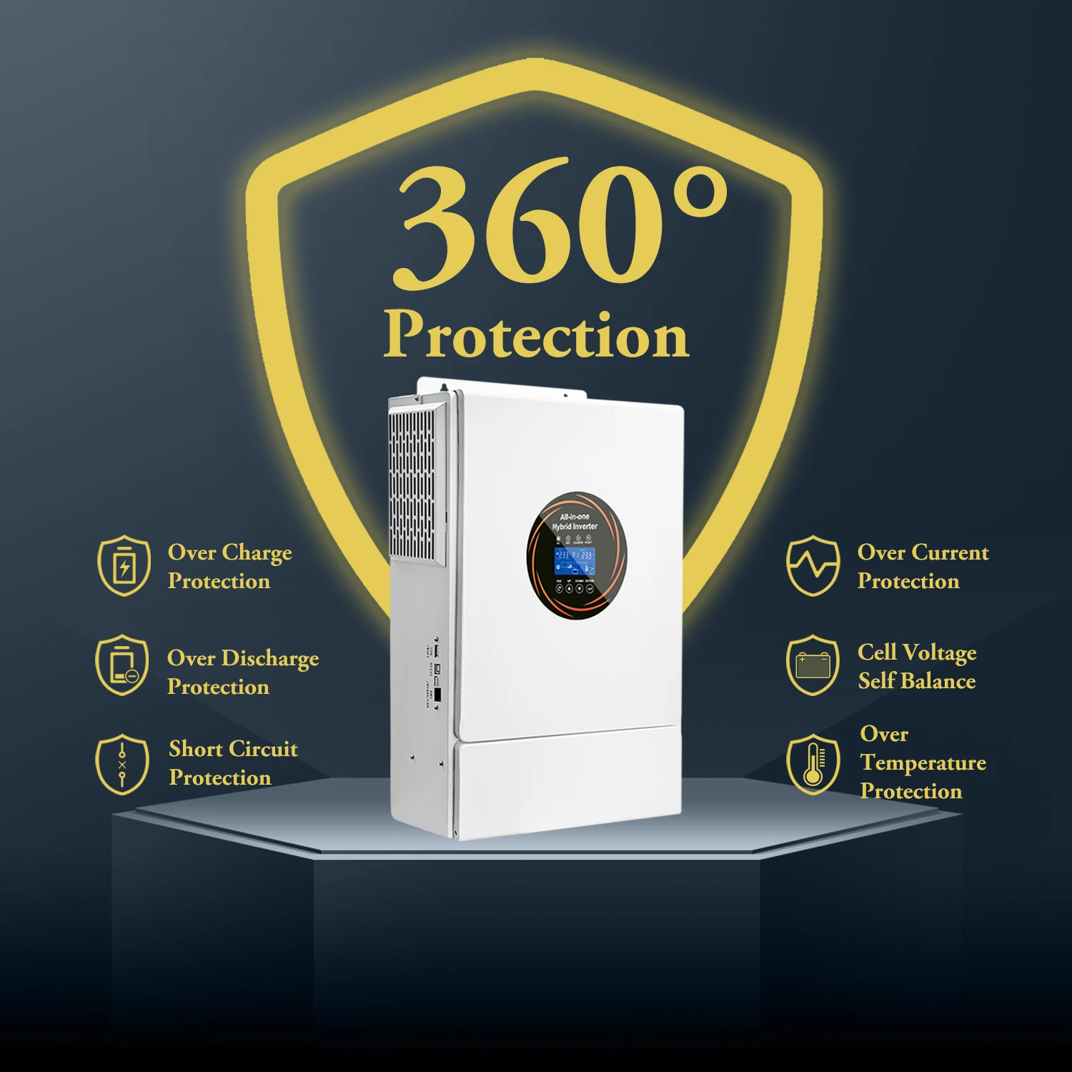 11KW 5.5KW 가정용 태양광 인버터 WiFi 그리드 타이 시스템 500V DC-AC 220V 230V 10000W 순수 정현파 다용도 하이브리드 인버터