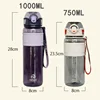 750ml/1L Travel Water Bottle for Sports Plastic Water Cup for Girl Boy School Portable Liter  Water Kettle Fitnes Gym Drinkware 2