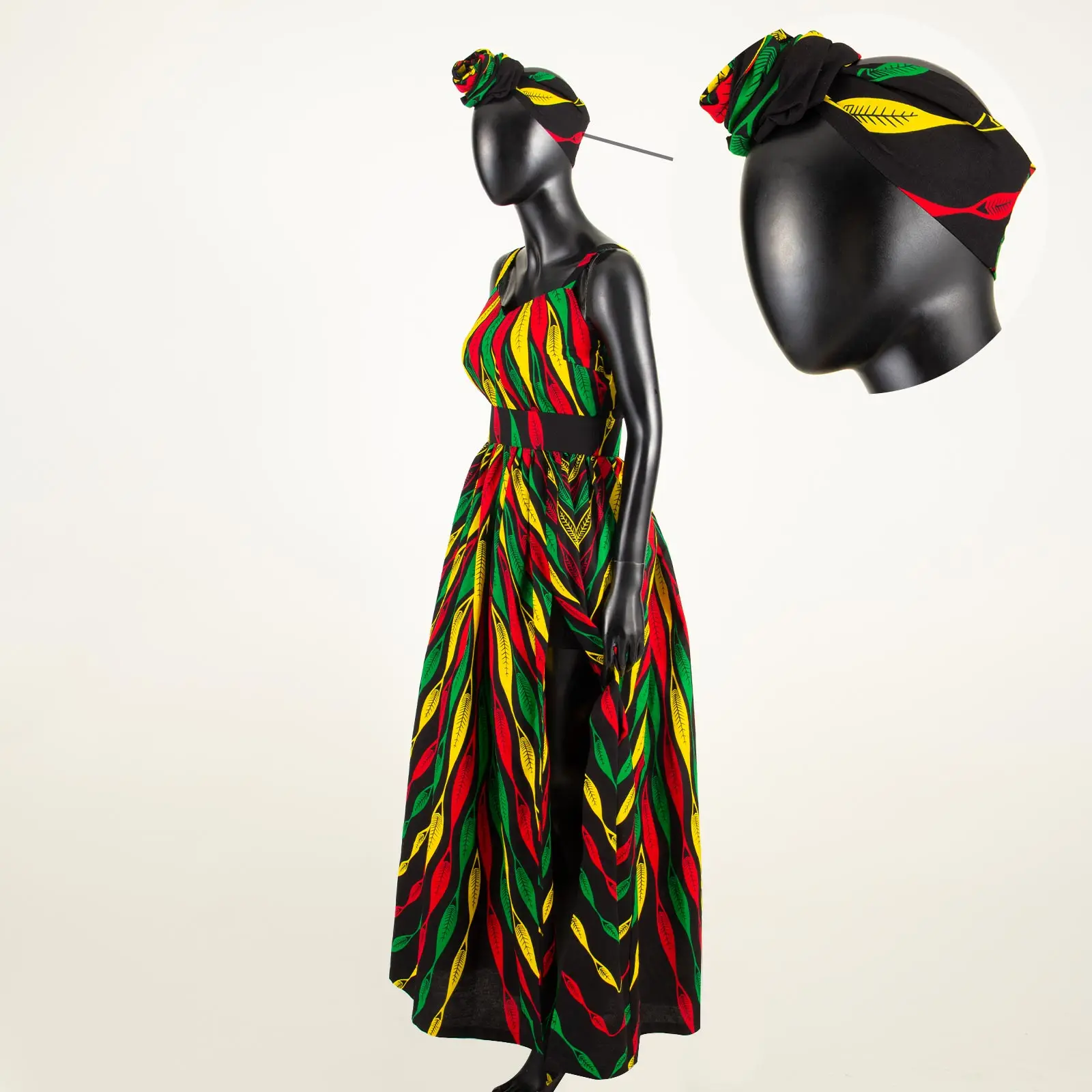 fitted dashiki dress African Hi-Low Dashiki Dress