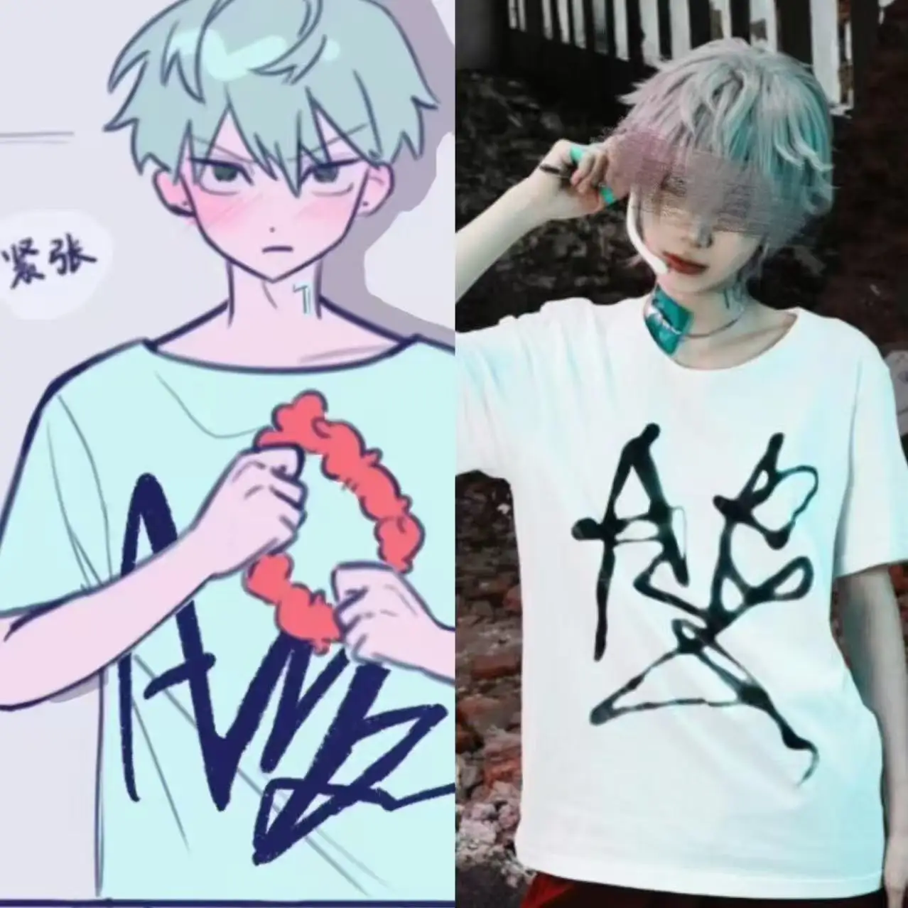 2025 Summer New Simple Fashion Anime ALIEN STAGE Till Round Neck Short Sleeve T-Shirt Casual Daily Tops